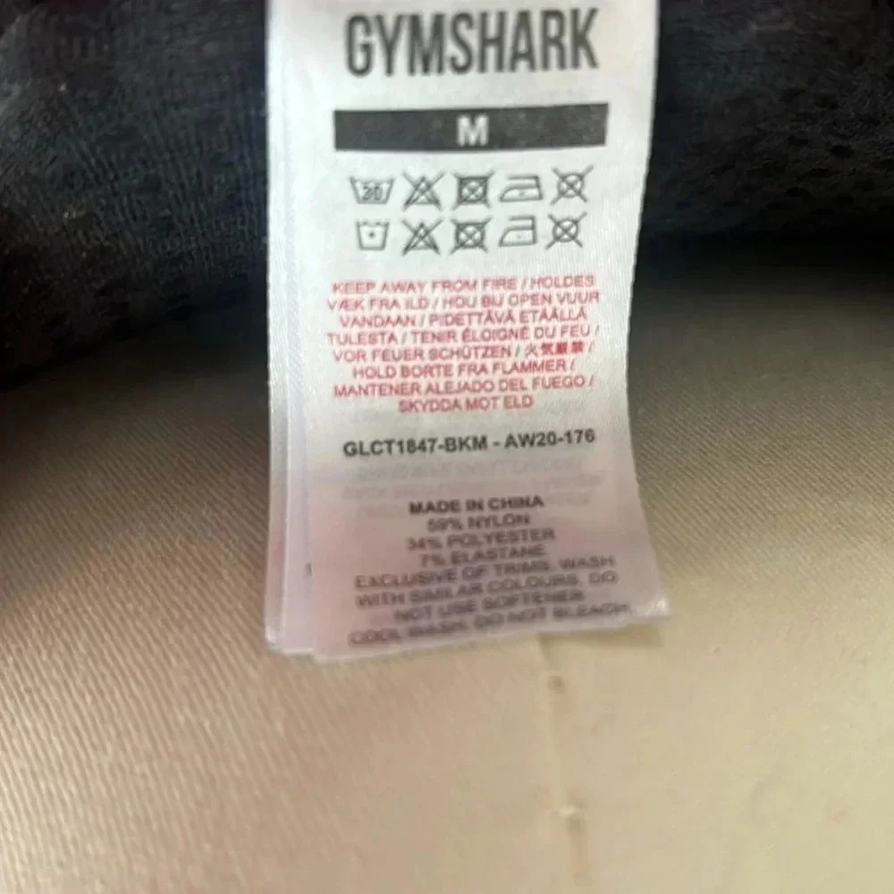 Gymshark Vital Seamless 2.0 Long Sleeve Crop Top Size M Black - Picture 4 of 4